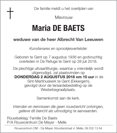 Maria De Baets