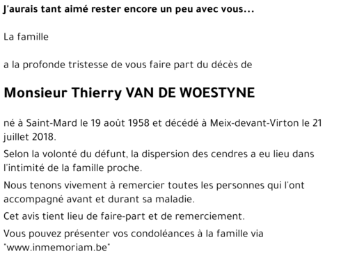Thierry VAN DE WOESTYNE 
