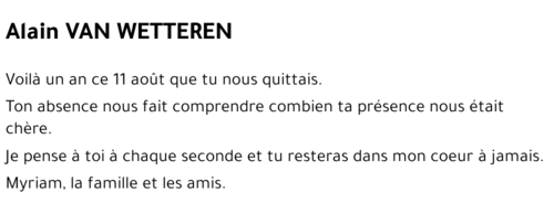 Alain VAN WETTEREN