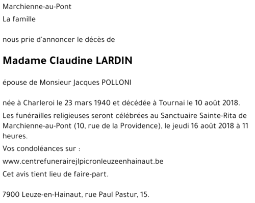 Claudine LARDIN