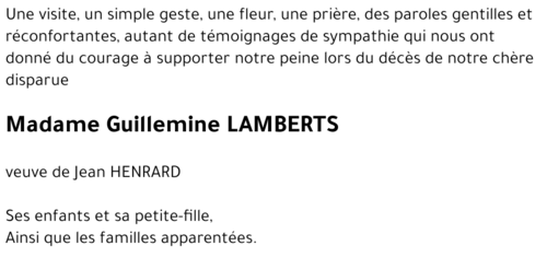 Guillemine LAMBERTS