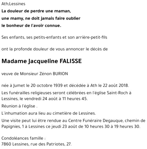 Jacqueline FALISSE