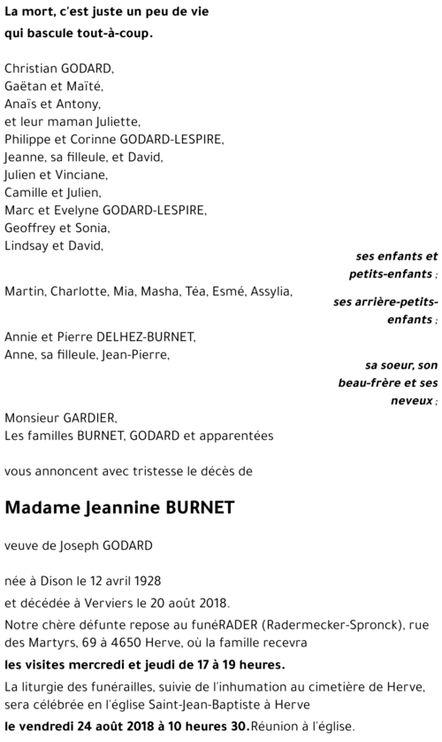 Jeannine BURNET