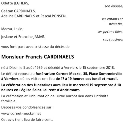 Francis CARDINAELS