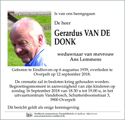 Gerardus van de Donk