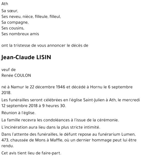 Jean-Claude LISIN