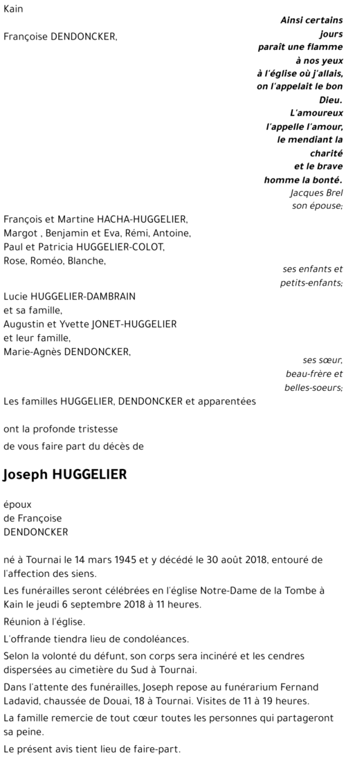 Joseph HUGGELIER