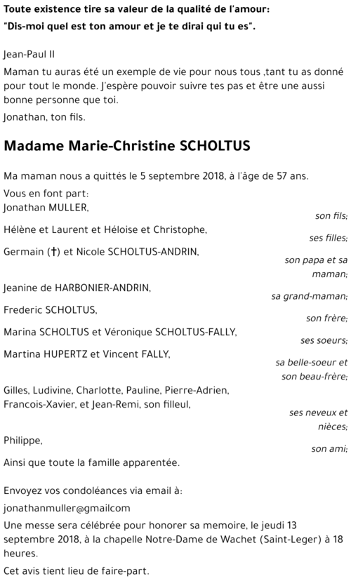 Marie-Christine SCHOLTUS