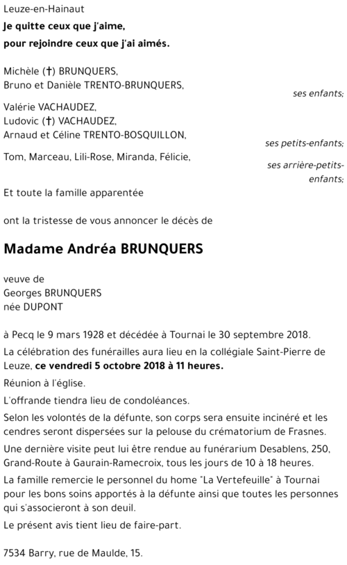 Andréa BRUNQUERS