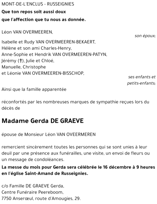Gerda DE GRAEVE