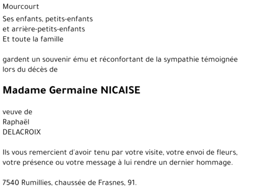 Germaine NICAISE
