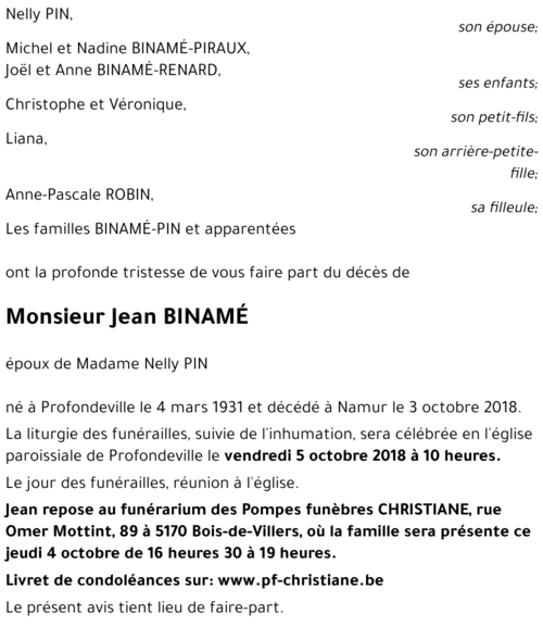 Jean BINAMÉ