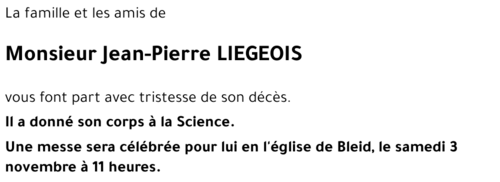 Jean-Pierre LIEGEOIS 