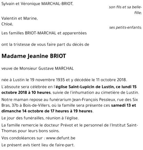 Jeanine BRIOT