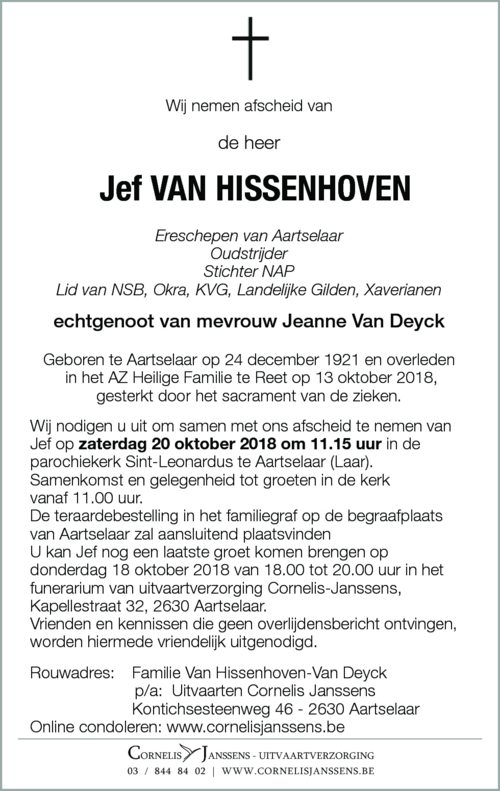 Jef Van Hissenhoven