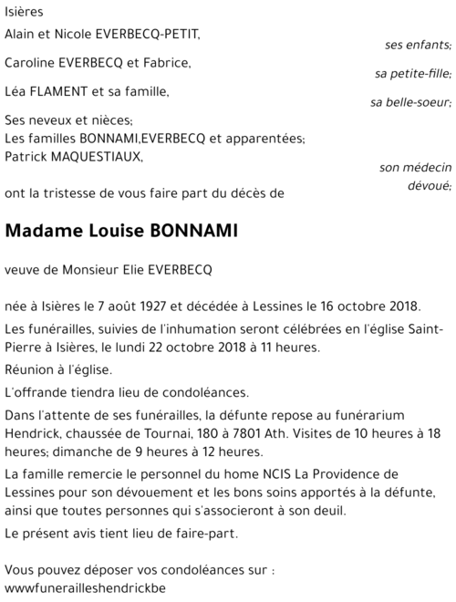 Louise BONNAMI