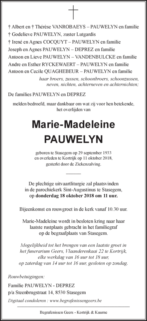 Marie-Madeleine PAUWELYN