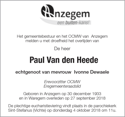 Paul Van den Heede