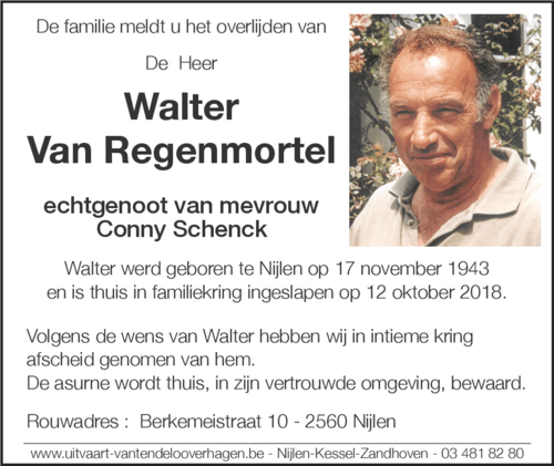 Walter Van Regenmortel