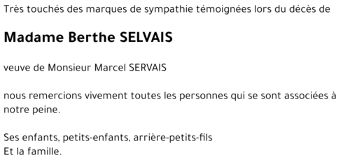 Berthe SELVAIS