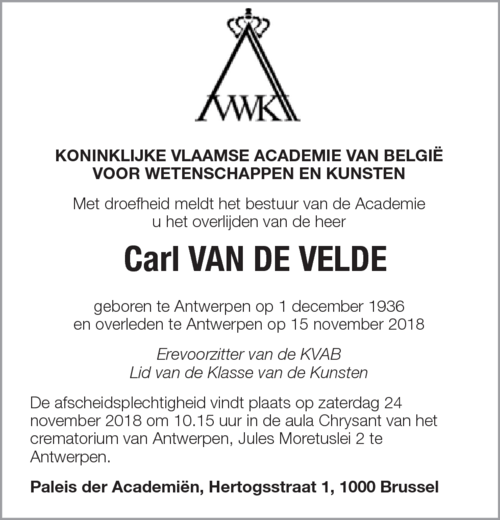 Carl van de Velde