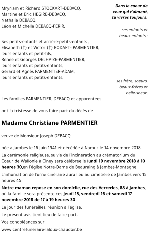 Christiane PARMENTIER