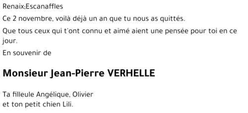Jean-Pierre VERHELLE