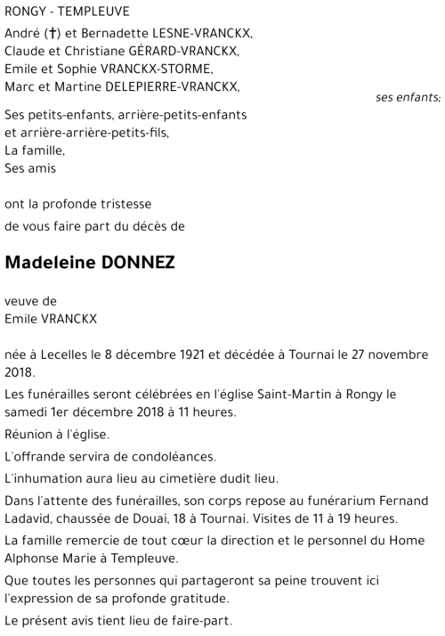 Madeleine DONNEZ