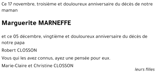 Marguerite MARNEFFE Robert CLOSSON