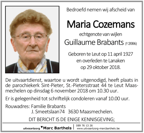 Maria Cozemans