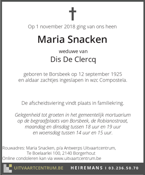 Maria Snacken