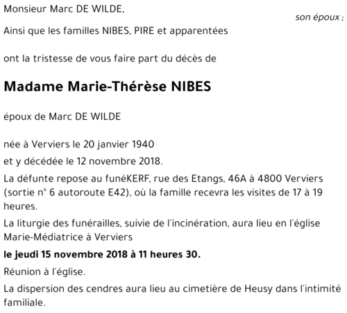 Marie-Thérèse NIBES