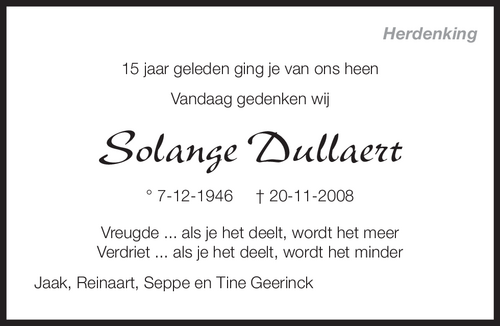 Solange Dullaert