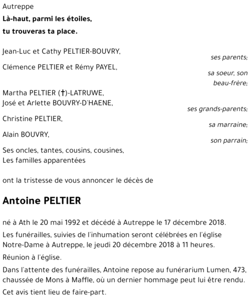Antoine PELTIER