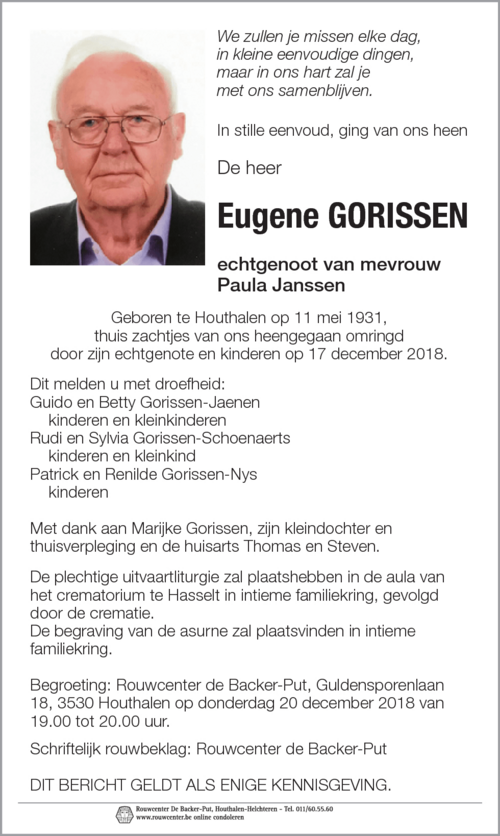 Eugene Gorissen