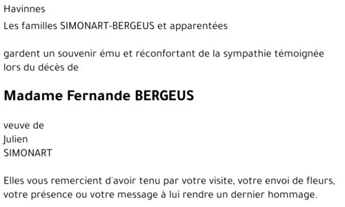 Fernande BERGEUS