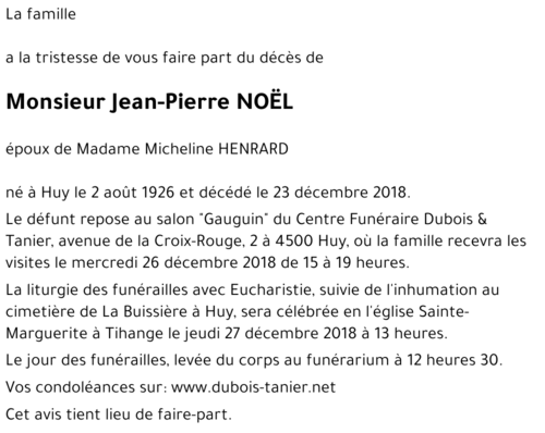 Jean-Pierre NOËL