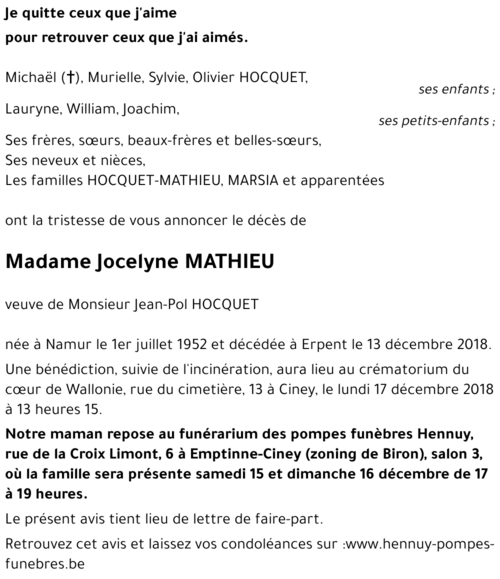 Jocelyne MATHIEU