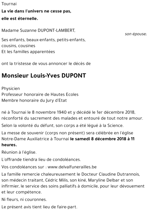 Louis-Yves DUPONT