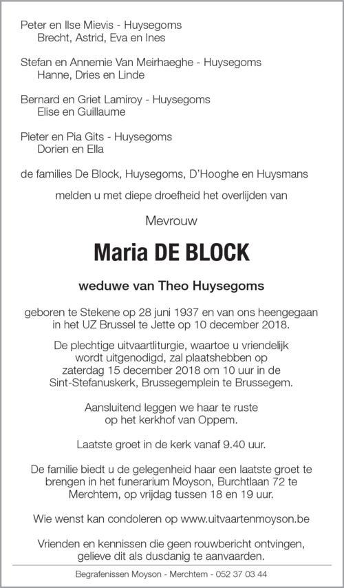 Maria De Block