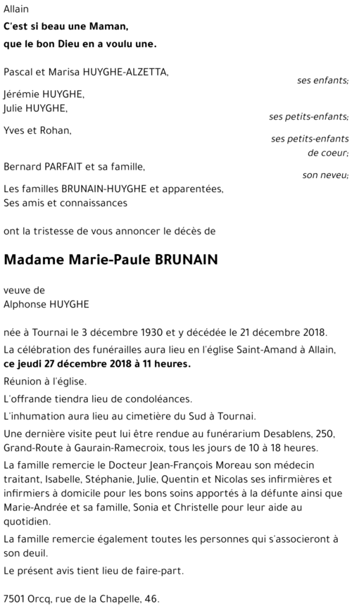 Marie-Paule BRUNAIN