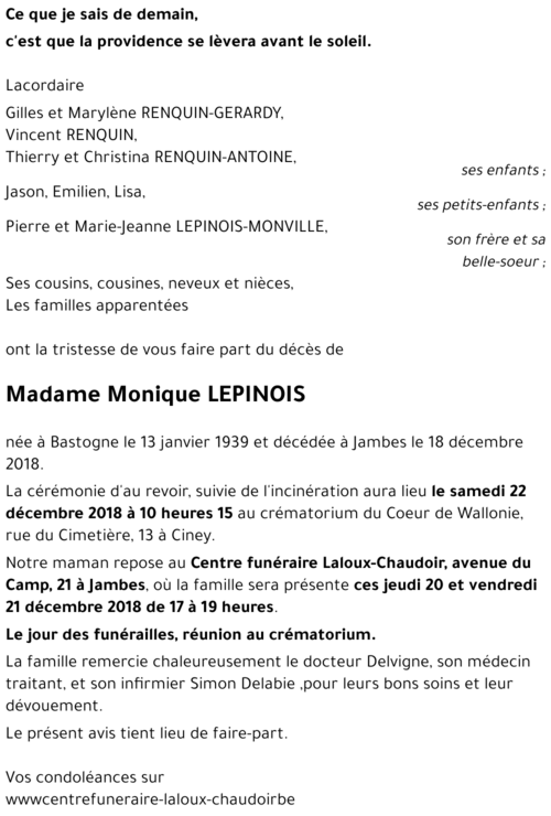 Monique LEPINOIS