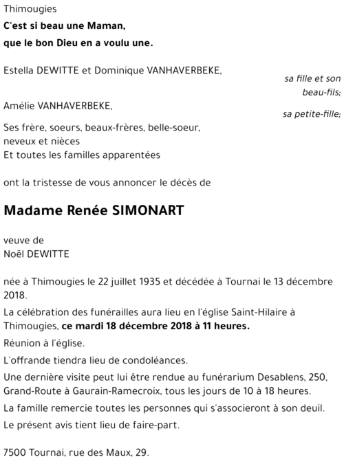 Renée SIMONART