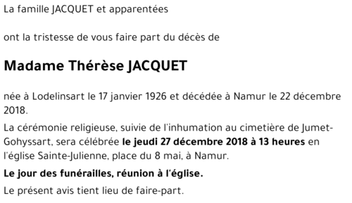 Thérèse JACQUET