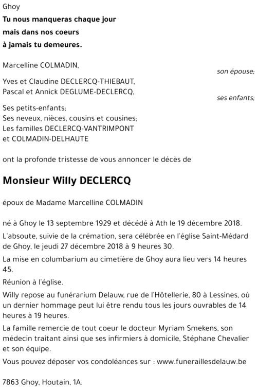 Willy DECLERCQ