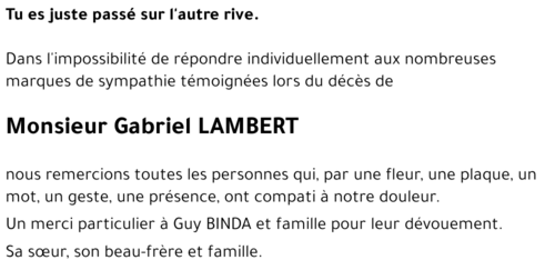Gabriel LAMBERT 