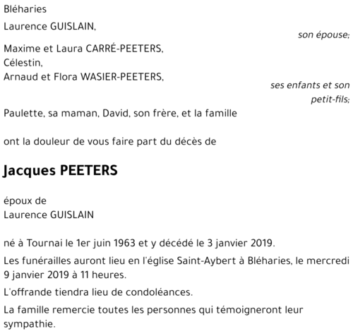 Jacques PEETERS
