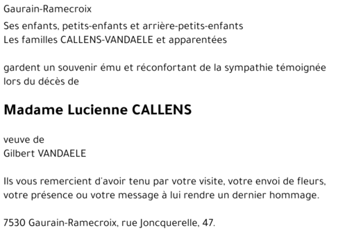 Lucienne CALLENS