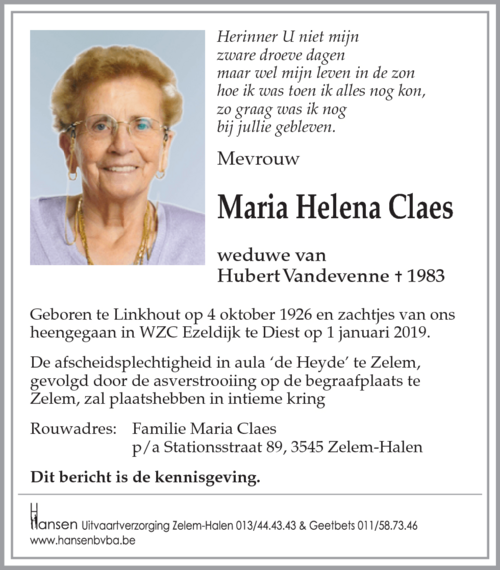 Maria Helena CLAES