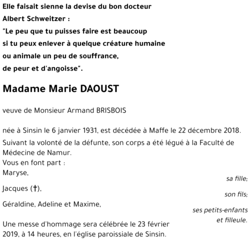 Marie DAOUST
